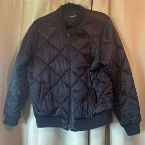 Liverpool Los Angeles‎ Black Quilted Bomber Jacket Size L